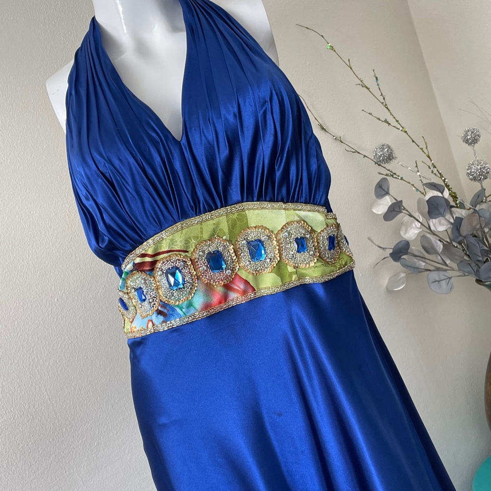 Royal blue evening dress